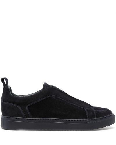 Doucal's Elasticated-straps Suede Sneakers - Black