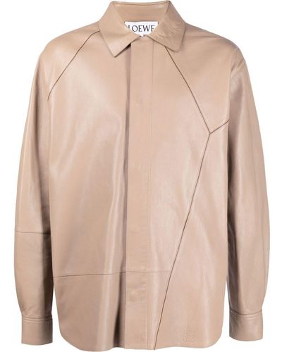 Loewe Puzzle Leather Shirt - Natural