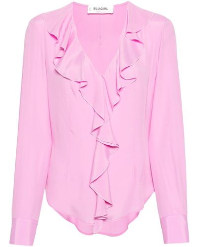 Blugirl Blumarine Shirt With Logo - Pink