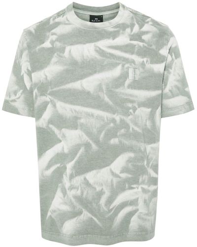 PS by Paul Smith Sun Bleach Print Cotton T-shirt - Grey