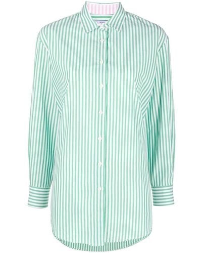 Mc2 Saint Barth Striped Cotton Shirt - Green