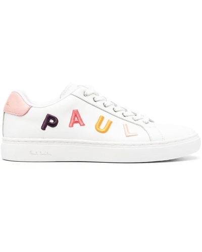 Paul Smith Logo Leather Trainers - White