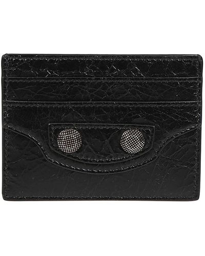Balenciaga Leather Card Holder - Black