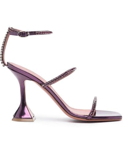 AMINA MUADDI Gilda Mirror 95mm Sandals - Pink