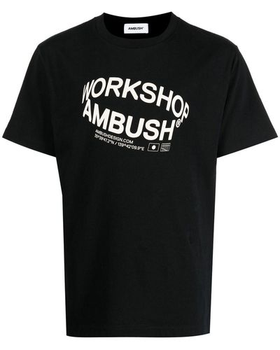 Ambush Logo Cotton T-Shirt - Black