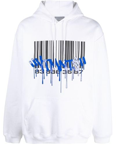 VTMNTS Graffiti-print Hooded Sweatshirt - White