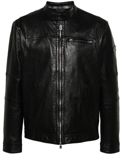 Peuterey Saguaro Leather Jacket - Black