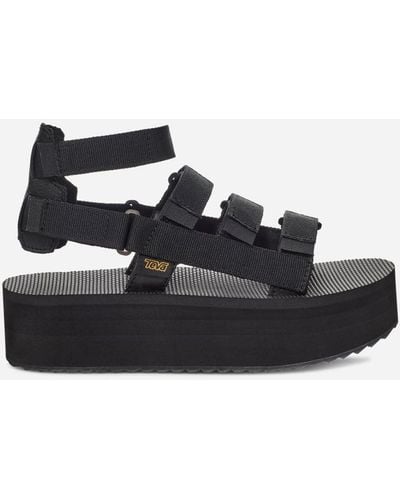 Teva Flatform Mevia Sandalen - Zwart