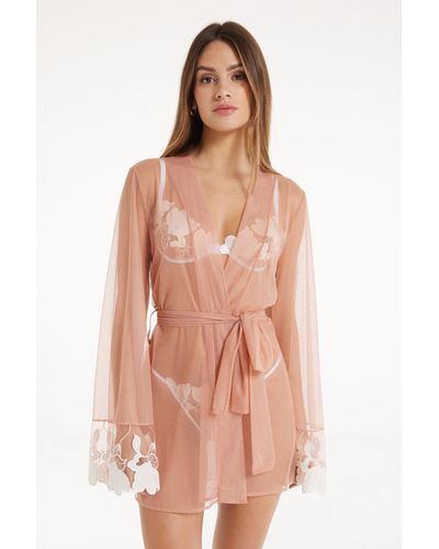 Tezenis Vestaglia Maniche Lunghe Timeless Flowers - Rosa