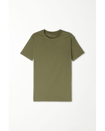 Tezenis T-Shirt in Cotone Elasticizzato - Verde