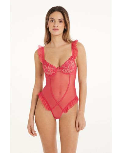 Tezenis Body Super Push-Up Imbottito Red Passion Lace - Rosso