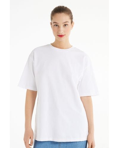 Tezenis T-Shirt in Cotone a Girocollo - Bianco