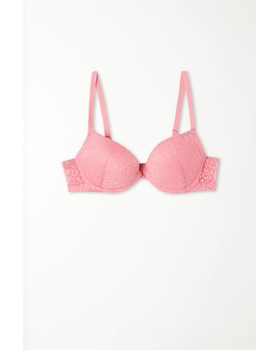 Tezenis Reggiseno Super Push-up in Pizzo Riciclato Los Angeles - Rosa