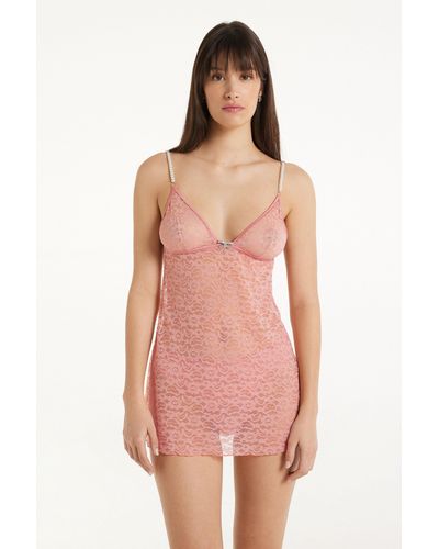 Tezenis Sottoveste a Triangolo Pearl Pink Lace - Rosa