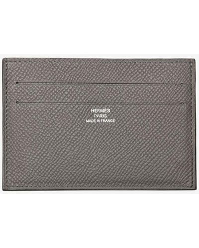 Shop HERMES Calvi 2022-23FW Unisex Leather Folding Wallet Small