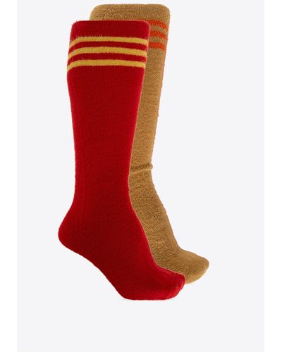 adidas Originals X Wales Bonner Knee-length Socks - Set Of 2 - Red