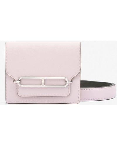 Hermès Hac A Box Phone Case In Rouge Sellier Epsom With Palladium Hardware  in White