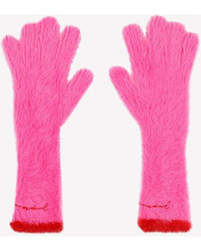 Jacquemus Les Gants Neve Fluffy Gloves - Pink