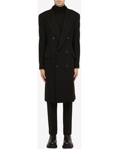 mens long double breasted wool coat