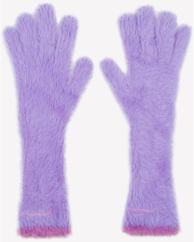 Jacquemus Les Gants Neve Fluffy Gloves - Purple