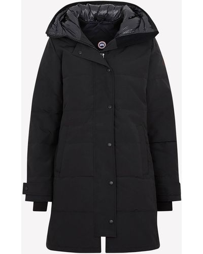 canada goose black disc shelburne coyote fur trim down parka