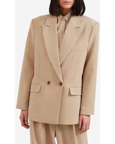 Frankie Shop Corrin Single-breasted Blazer - Natural