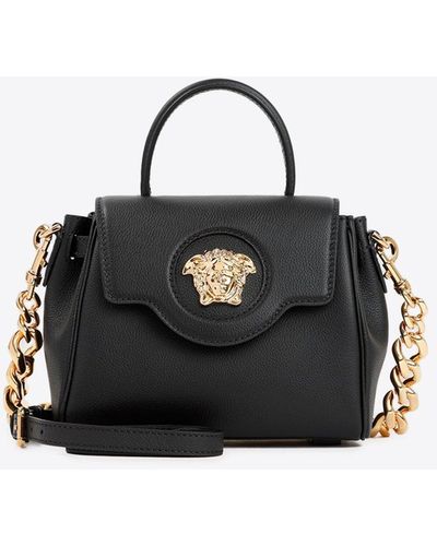 Versace Small La Medusa Top Handle Bag - Black