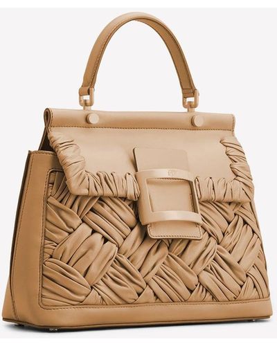 Roger Vivier Beige Leopard Tote Bags main image 1