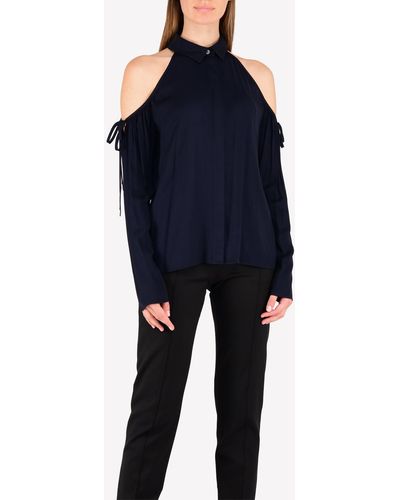 Cushnie et Ochs Cold-shoulder Blouse - Blue