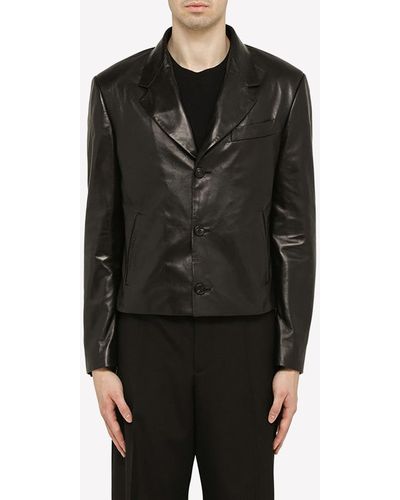 Ferragamo on sale leather jacket