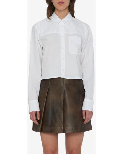 Remain Lavia Long-sleeved Cropped Shirt - White