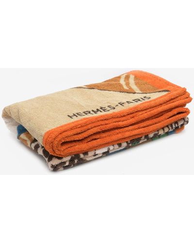 Hermès Jin Et Leo Beach Towel - Orange