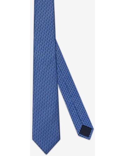 Dior Men's Striped Oblique Silk Tie