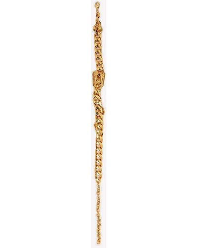 Alessandra Rich Chain Choker With Buckle - White