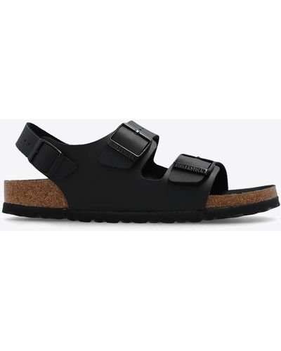 Birkenstock milano leather flat cheap sandals