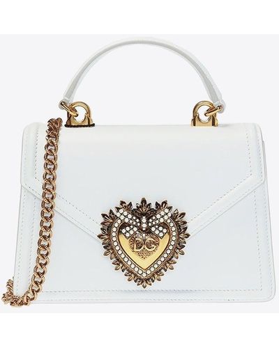 Dolce & Gabbana Devotion Mini Glitter Top-Handle Bag