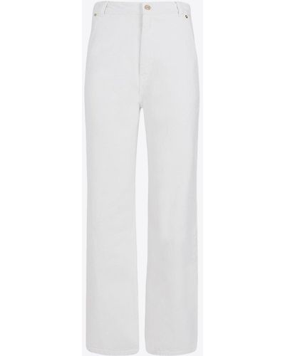 Bally Logo-embroidered High-rise Jeans - White