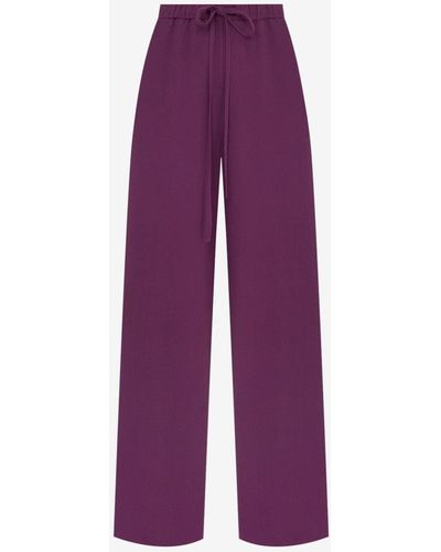 Purple Valentino Pants for Women | Lyst