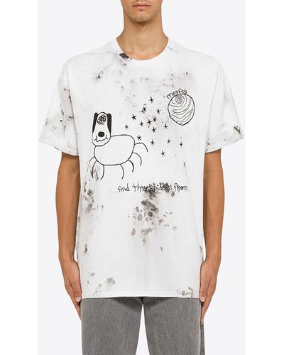 WESTFALL Snoppy Stardust Printed T-shirt - White