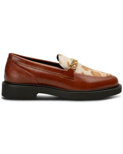 Shoe The Bear Thyra Chain Leather Loafer - Brown