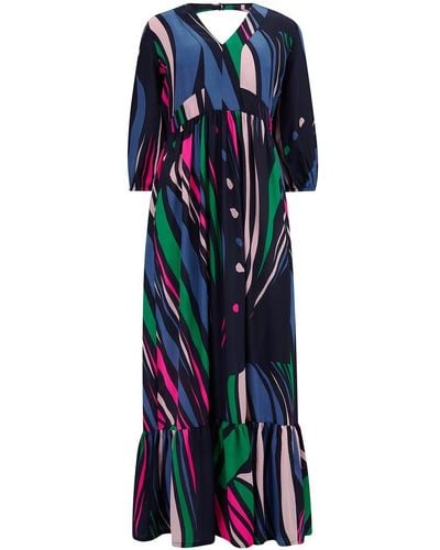 Mercy Delta Exclusive Chartwell Silk Dress - Blue