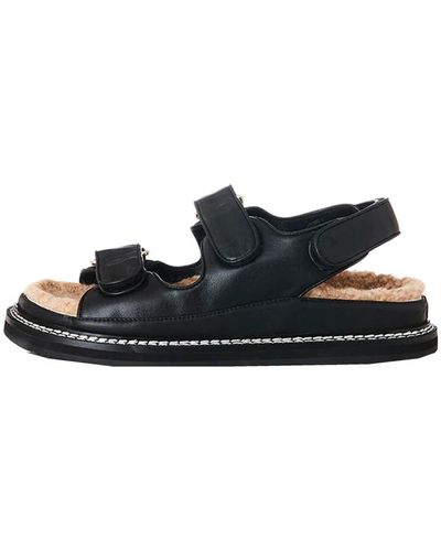 Alias Mae Pascoe Leather Velcro Sandals - Black