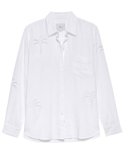 Rails Charli Linen Mix Shirt - White