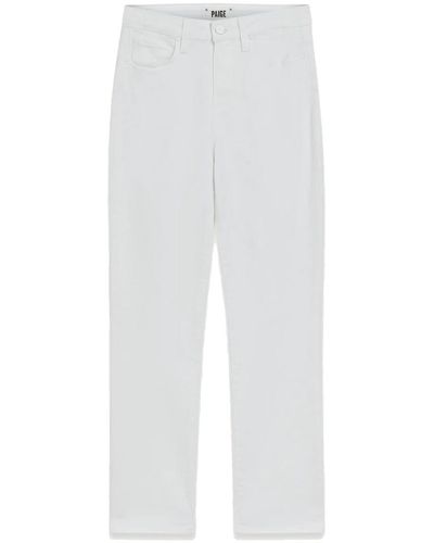 PAIGE Cindy High Rise Crop Jeans - White