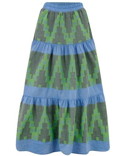 Devotion Aquamarina Maxi Skirt - Green