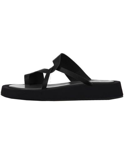 Alias Mae Polo Strappy Leather Sandals - Black