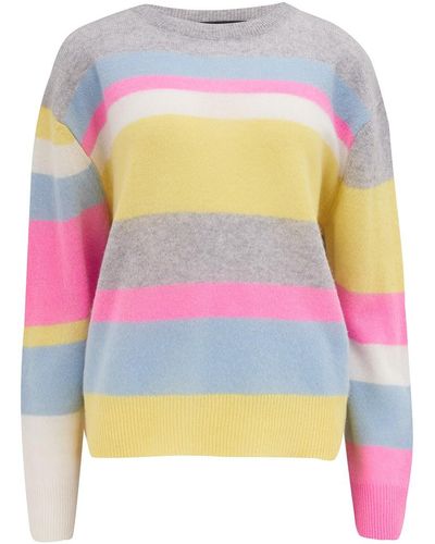 360 Sweater Lucille Striped Cashmere Jumper - Grey