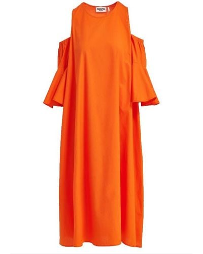 Essentiel Antwerp Dilano Ruffle Sleeve Dress - Orange