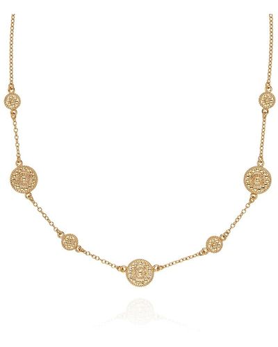 Anna Beck Dotted Station Necklace - Natural