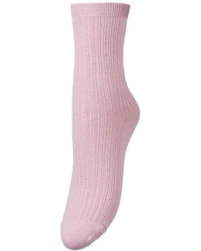 Becksöndergaard Helga Crochet Socks- Light Mauve - Pink